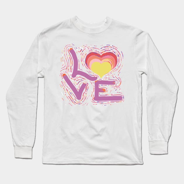 Rainbow Pride Heartbeat Gay  Long Sleeve T-Shirt by Luca loves Lili